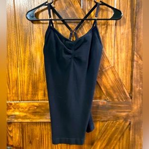 Athleta Black Ribbed Tank Top - Small